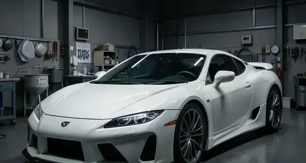 カスタム塗装された白いホンダNSX